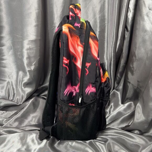 Fire Rainbow Dragon‎ School Backpack Black Bookbag for Boys Girls Elementary GUC - Picture 5 of 16